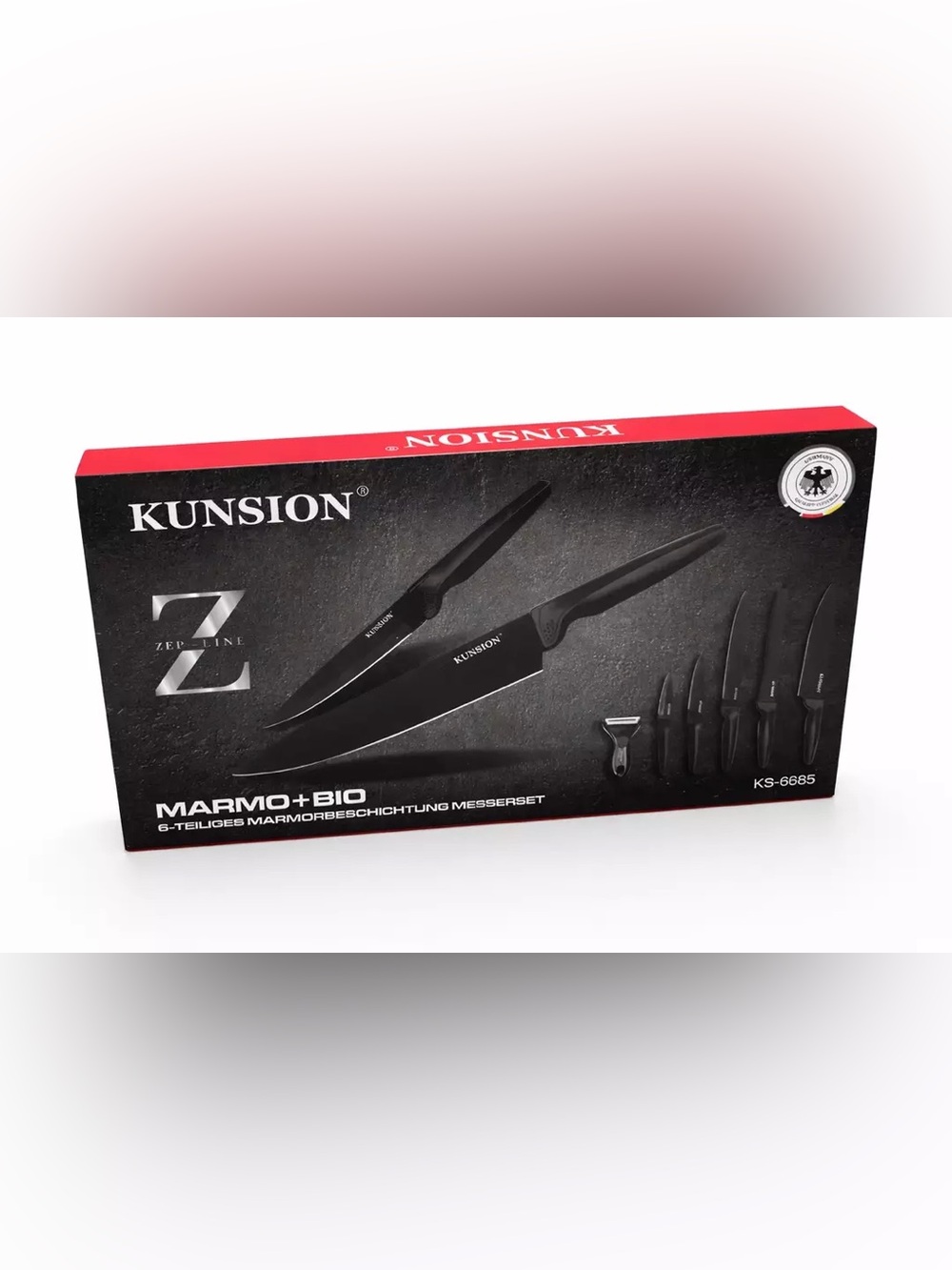 Kunsion 6-Piece Non-Stick Marble Coated Kitchen Knife Set (KS-029)
